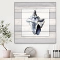 thumbnail image 2 of Giant Art Canvas  30x30 Muted Blue Sea Conch On Wood Framed in Multi-Color, 2 of 3