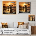thumbnail image 4 of Designart "Elegance In Elephant Motion I" Animals Elephant Floater Framed Wall Art Prints, 4 of 5