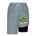 thumbnail image 5 of Mens Swim Trunks with Compression Liner 2 in 1 Quick Dry Bathing Suit Beach Shorts with Zipper Pockets, 5 of 5