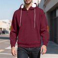 thumbnail image 1 of pstuiky camisetas de manga larga para hombre, Blusa informal y moderna de color liso con capucha y botones de manga larga para hombre salir tops xxl, 1 of 5