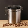 thumbnail image 1 of Contenedor de café Macarena Tanque de almacenamiento sellado plata 1.5L Tarro de café en grano, 1 of 8