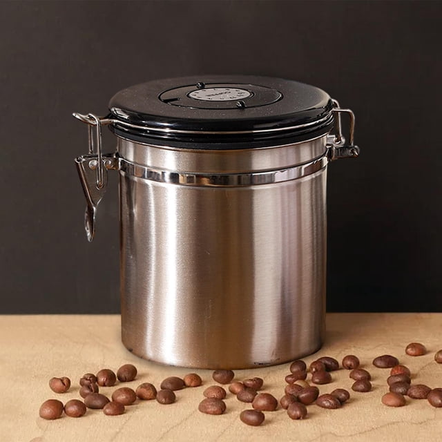 Contenedor de café Macarena Tanque de almacenamiento sellado plata 1.5L Tarro de café en grano