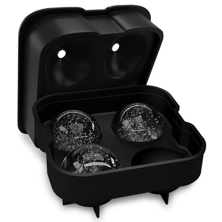 

3Pack Ice Cube Trays with Lids Sphere Ice Ball Maker Mold 4 Hole Ice Cube Sphere Mold Maker for Freezer Circle Ice Cube for Massive Sized Whiskey Ice and Cocktails