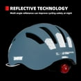 thumbnail image 4 of BATFOX Commute Bike Helmet Urban Scooter Helmet Anti-Scratch with Tail Light and Sun Visor for Adults Women Men （Light Blue, 21.25-22.83in, M）, 4 of 5