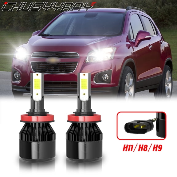 For Chevy Trax 2013 2014 2015-2020 H11 LED Headlight Low Beam Bulbs Combo Kit Ultra Brighter White 2Pcs