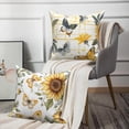 thumbnail image 2 of Spring Summer Sunflower Throw Pillow Covers 20x20 Set of 4,Butterfly Pillow Cases for Bedroom Sofa Couch, 2 of 6