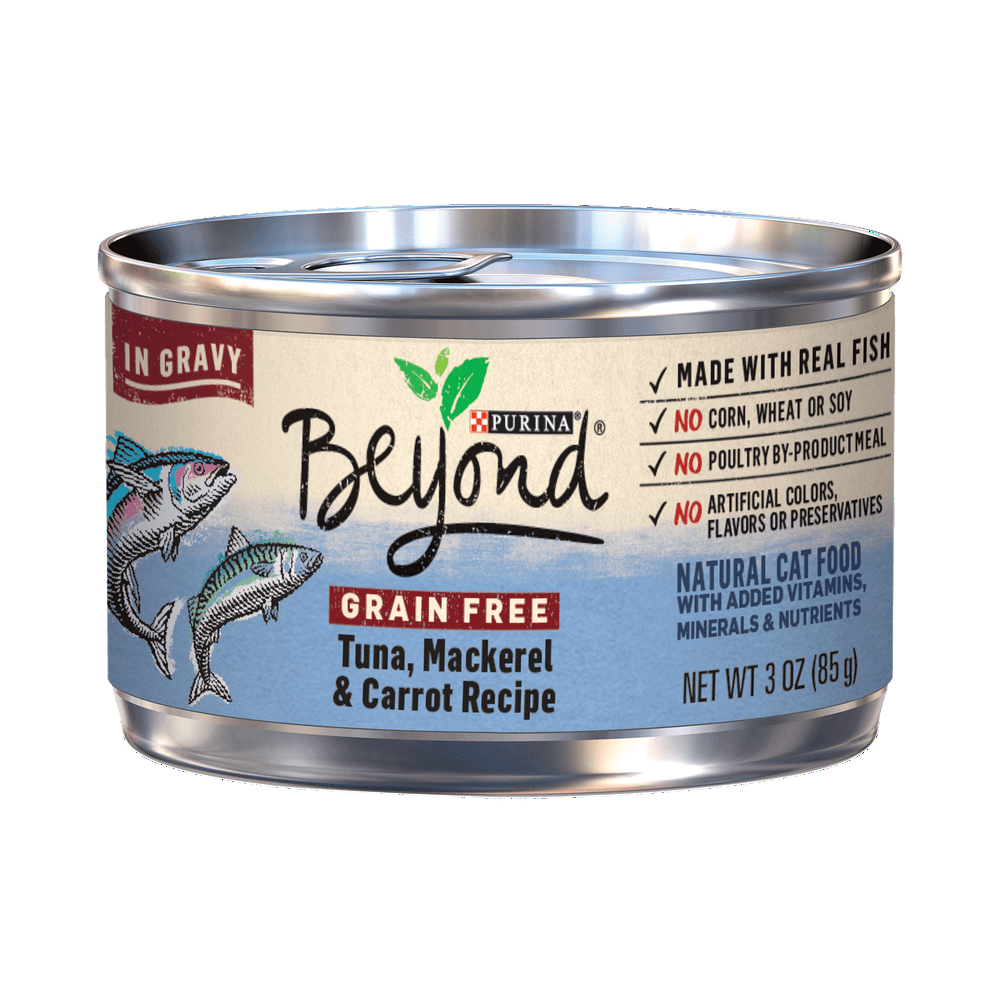 (4 Pack) Purina Beyond Tuna, Mackerel & Carrot Recipe in Gravy Adult