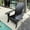 Black, variant on Sturdy Adirondack Chair with Umbrella Holder / Patio, Deck, and Garden / Comfortable Wide Seat