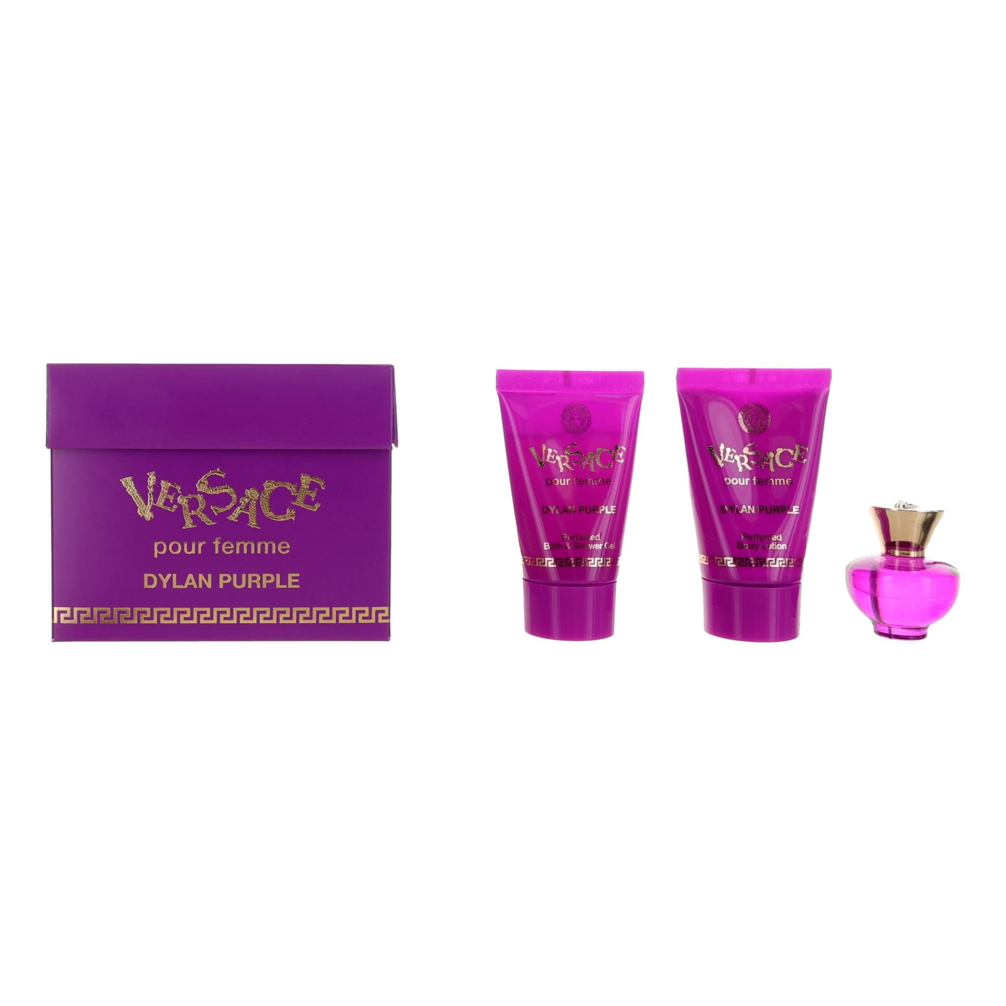 VERSACE ディランパープル セット Versace Dylan Blue Pour Femme EDP Floral-Fruity-Woody 4pc