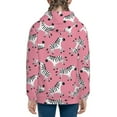 thumbnail image 6 of Kdxio Cute Cartoon Zebra Pattern Kids Boys Girls Zip Up Hoodie 3D Printed Hooded Sweatshirt Hoody Coat with Pocket 7-12 Y-Medium, 6 of 6