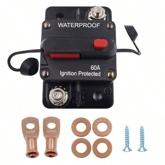 60Amp 100Amp 200AmpCircuit Breaker DC 12V-48V for Marine Boat Trolling Motor Automotive RV Trailer Car Solar System Battery Disconnect with Manual Reset Switch