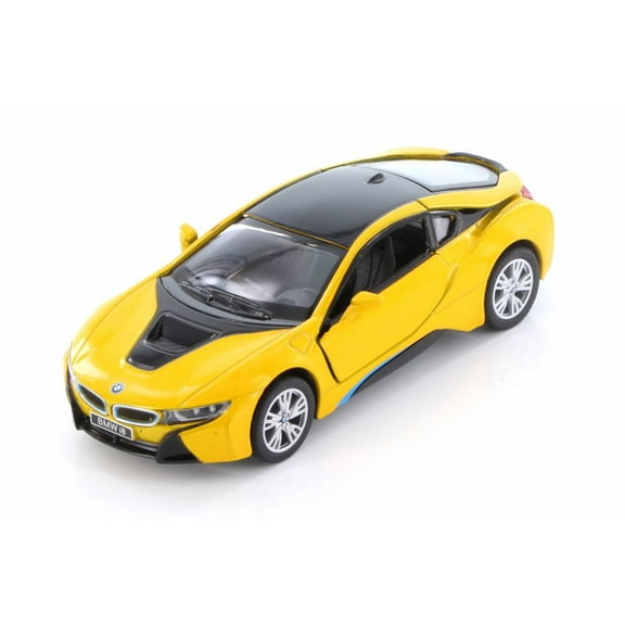 BMW i8 Hard Top, Yellow - Kinsmart 5379DA - 1/36 scale Diecast Model Toy Car (Brand New but NO BOX)