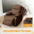 thumbnail image 4 of YSICK Small Recliner Chair for Small Spaces with Footrest Linen Living Room,Brown, 4 of 6