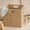 Khaki, variant on 14x11x2 inch Wicker Baskets,Woven Storage Baskets for Shelves with Handles,Foldable Cube Storage Basket Bins