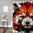 thumbnail image 2 of Orinice Geometric Style Bathroom Decor Set with Hooks, Colorful Luxurious Graphic Print Polyester Fabric Shower Curtain Set, Chic Modern Design 69x72, 2 of 7