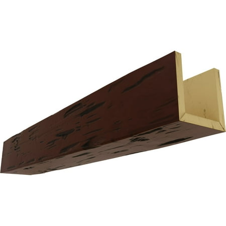

Ekena Millwork 8 W x 10 H x 16 L 3-Sided (U-beam) Pecky Cypress Endurathane Faux Wood Ceiling Beam Natural Pecan