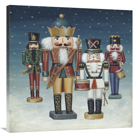 Global Gallery's 'King Nutcrackers Snow' by David Carter Brown Stretched Canvas Wall Art