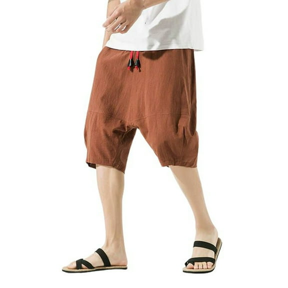 Youmylove Mens Athletic Shorts Men's Linen Loose Fit 5 Inch Shorts Casual Beach Pants Lightweight Summer Trousers Summer Tactical Pants