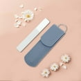 thumbnail image 6 of Unique Bargains Glass Multifunctional Nail File with Leather Pouch 1 Set Blue, 6 of 6