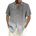 thumbnail image 2 of CBGELRT Hawaiian Shirt for Men Floral Tropical Holiday Beach Shirts Summer Short Sleeve Casual Button down Shirts Grey Xxxxl, 2 of 3