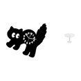 thumbnail image 1 of Reloj de pared con forma de gato, silencioso, sin , de acrílico, decorativo, miniaturas para casa de muñecas, , muebles, diseño de d, 1 of 7
