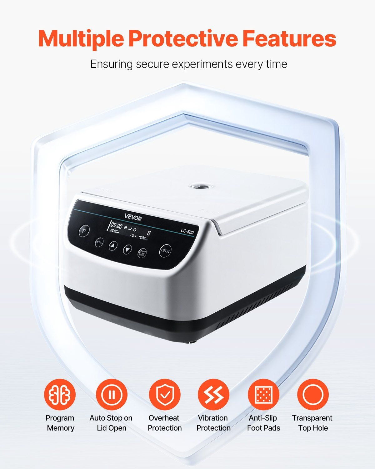 Centrifuge Machine 2/5/10/15ml Low Speed 500-4000rpm with 1 Rotor and Timer