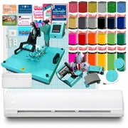 Silhouette Cameo 5 PLUS w/ 8-in-1 Turquoise Heat Press & Siser HTV