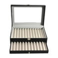 thumbnail image 1 of Organizador de joyería de cajas de lápiz Pen Caqueta de recolección de colección portátil multifuncional Caso de recolección de pluma para la cuadrículas gris negro, 1 of 10