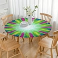 thumbnail image 3 of Colorful Tie Dye Burst Pattern Round Fitted Tablecloth with Elastic Edge,Dining Table Cover Waterproof,Outdoor Round Tablecloth for Camping,Dining,Indoor and Outdoor, 3 of 7