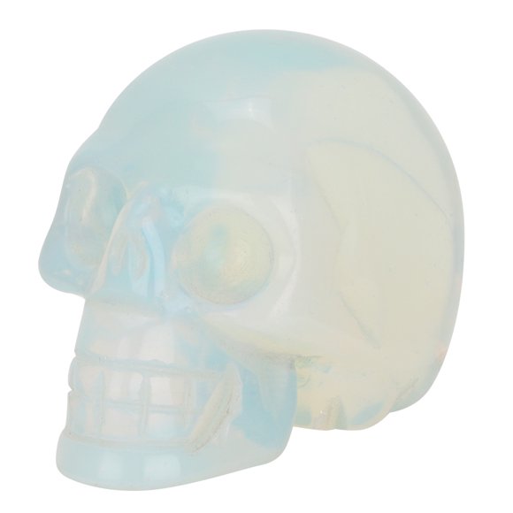 FYBTO Natural Crystal Skull Semi precious Fine Carved Innovative Ghost Head Stone(Opal)-090502