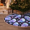 thumbnail image 5 of Sikiie blue Skull flower Nativity Christmas Tree Skirt, Jesus Christian Winter Holiday Tree Mat Decoration(30-48IN)36", 5 of 6
