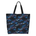 thumbnail image 1 of Disketp Blue Sports Car Bolsa Tote Estampada para Mujer, Bolso de Hombro y de Mano para Compras y Viajes, 1 of 8