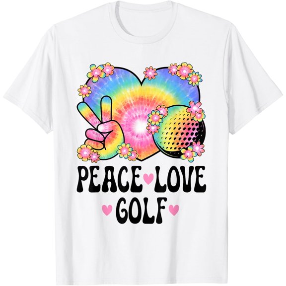 Groovy Peace Love Golf Sport T Shirt All Size S-5XL