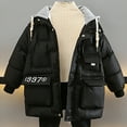 thumbnail image 6 of Winter Saving Clearance! VERUGU Kids Boy's Winter Coat Waterproof Fleece Lined Thick Down Coats Puffy Cotton Jackets with Hood Black 130, 6 of 7
