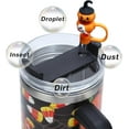 thumbnail image 3 of 5PCS Halloween Straw Cover Cap for Stanley Cup, Silicone Straw Topper for Stanley 30&40 Oz Tumbler with Handle, 10mm 0.4in Dust-Proof Reusable Straw Tips Lids for Halloween Gifts. (Color 4), 3 of 12