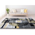 thumbnail image 2 of United Weavers Bristol Area Rug 2050 10112 Epsilon Yellow Rings Blocks 2' 7" x  7' 4" Rectangle, 2 of 3