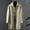Beige, variant on Qulqfy Mens Plus Size Coat Beige Winter Lapel Collar Business Single Breasted Trench Coat Mens Pea Coat L