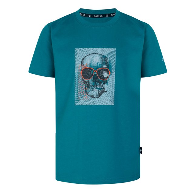 Dare 2B - Camiseta Trailblazer Calavera para Niños/Niñas (Verde Fortuna)