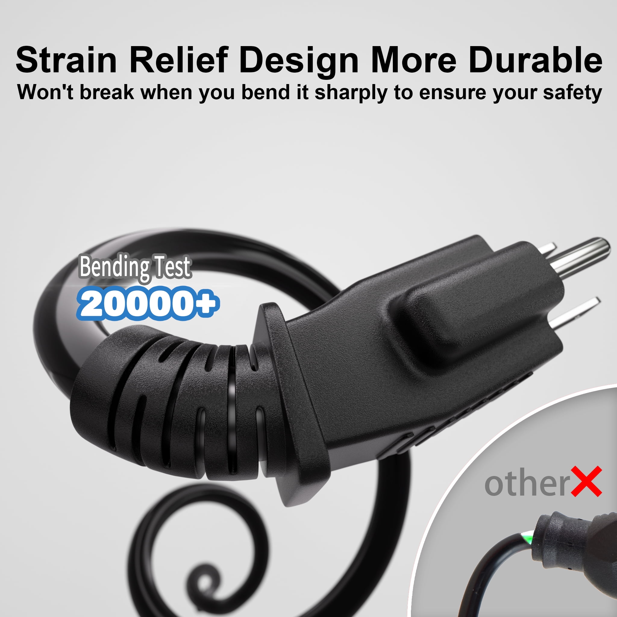 25ft 3 Core Heavy Duty Cord Outdoor Waterproof Extension Cord, for Lawns, Garages, ETL Certified