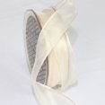 thumbnail image 2 of The Ribbon People Shimmering Cream White Organdy Wired Edge Craft Ribbon 1" x 54 Yards, 2 of 3