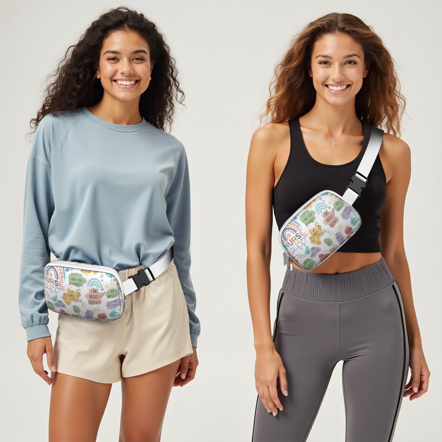 Cute Nurse Aesthetic Belt Bag – Funny Nurse Life Fanny Pack Gift for Nursing Students & Healthcare Heroes, Comfortable & Stylish