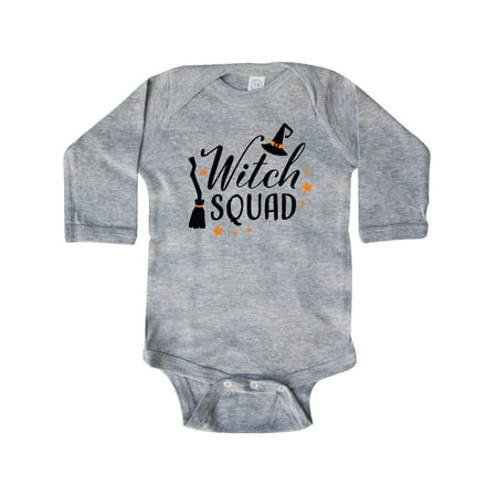 

Inktastic Witch Squad with Hat and Broom Gift Baby Girl Long Sleeve Bodysuit