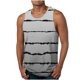 thumbnail image 1 of Hombres Casual Gradación Raya Impresión Suéter Cuello Redondo Tanque Deportivo, 1 of 4