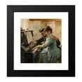 thumbnail image 2 of Albert Edelfelt 12x13 Black Modern Framed Museum Art Print Titled - At the Piano (1884), 2 of 5