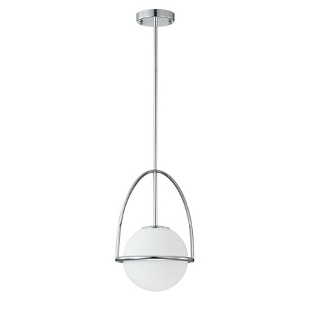 Marlene 7.9 in. 1-Light Indoor Chrome Finish Pendant Light with Light Kit