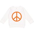 thumbnail image 2 of Inktastic Funky Orange Peace Sign Toddler Sweatshirt, 2 of 4