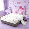 thumbnail image 3 of Erosebridal Ribbon Bows Girls 7 Pieces Bedding Comforter Set,Pink Cute Loves Full Bedding Set For Kids,Reversible, 3 of 7
