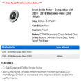 thumbnail image 2 of Front Brake Rotor - Compatible with 2010 - 2016 Mercedes-Benz E350 4Matic - Centric, 2 of 2