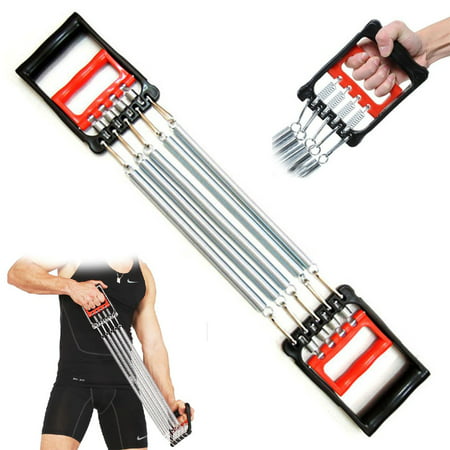 Fitness Maniac 5 Spring Chest Expander Exercise Fitness Strength Training Adjustable (Single Best Chest Exercise)