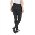 thumbnail image 3 of Dalia Ladies Size Small, Pull-On Ponte Pant-Built-in Tummy Control, Black Plaid, 3 of 5
